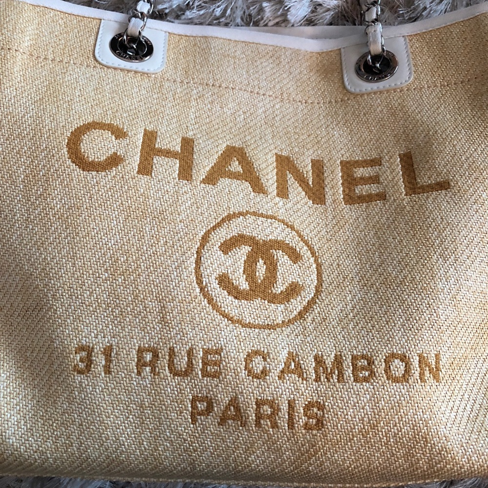 🌟SOLD🌟Chanel Small Deauville in Yellow Raffia - Picture 2 of 8